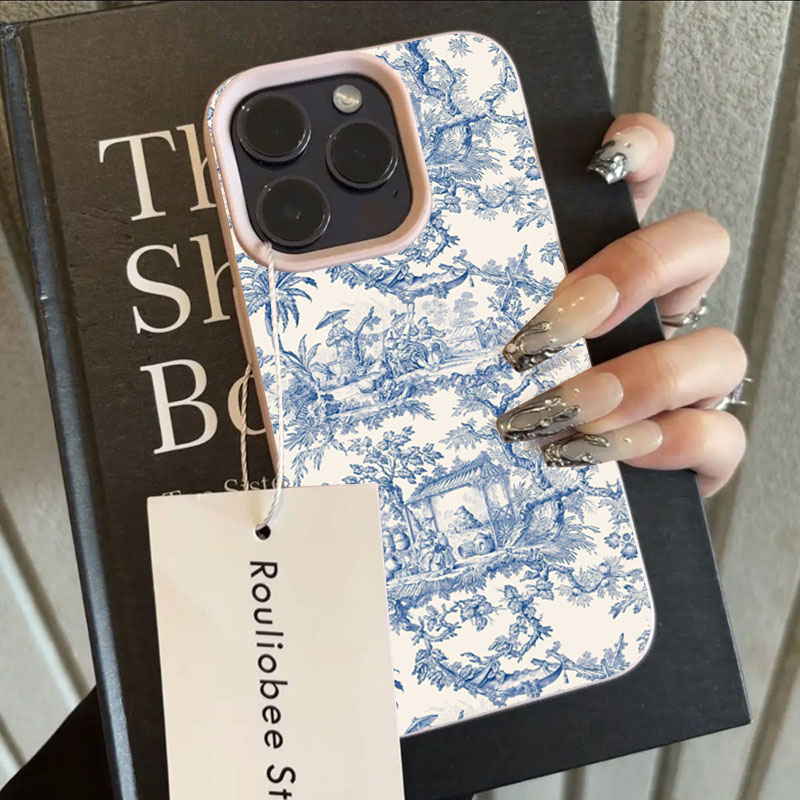 Phone Cases Trending - Модный сине-белый фарфоровый чехол для телефона