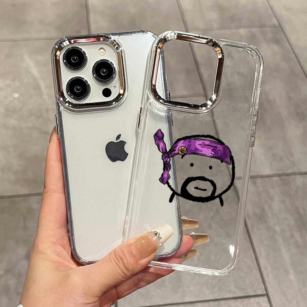 Phone Cases Men - Прозрачный чехол для телефона Funnny Line