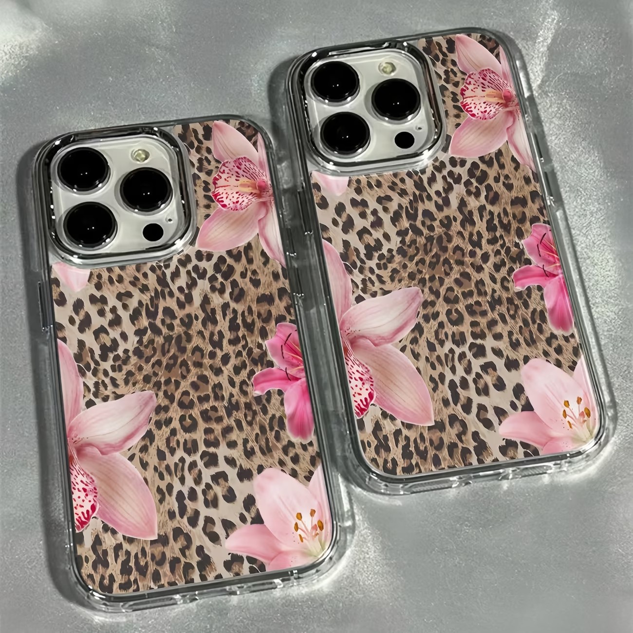 Phone Cases Leopard Print - Прозрачный чехол для телефона с леопардовым