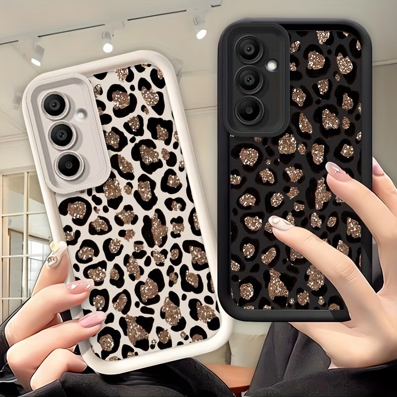 Phone Cases Leopard Print - Силиконовый чехол для телефона с блестящим