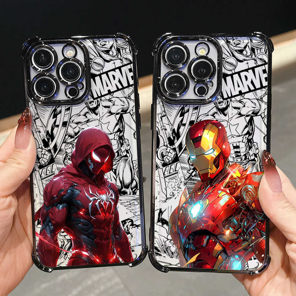 Phone Cases Men - Роскошный силиконовый чехол Iron Spider Man