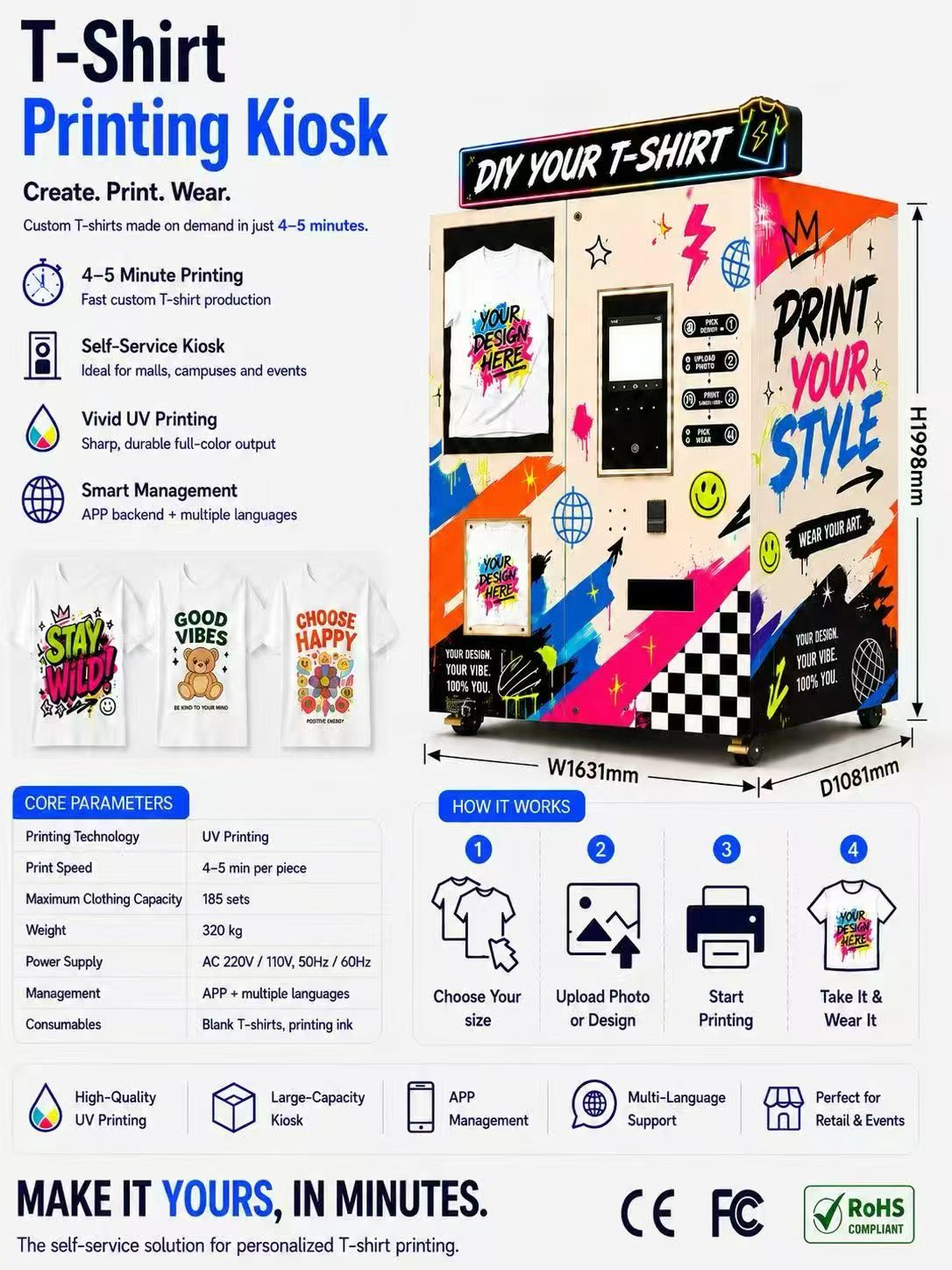 УФ-принтер для прямой печати н – обзор и цена Phone Cases Vending Machine
