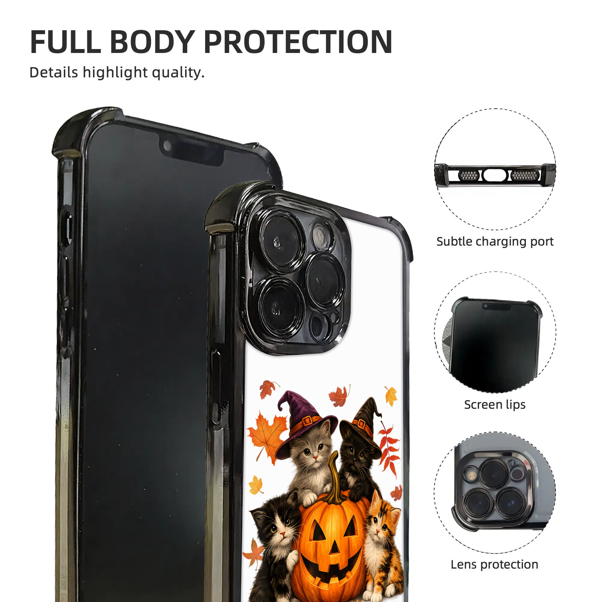 Хэллоуинские милые котики и ты – обзор и цена Phone Cases Men