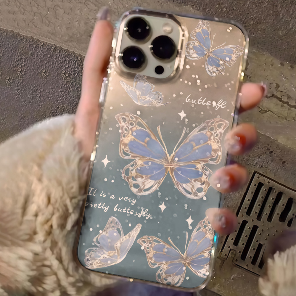 Роскошный синий чехол с бабочк – обзор и цена Phone Cases Popular