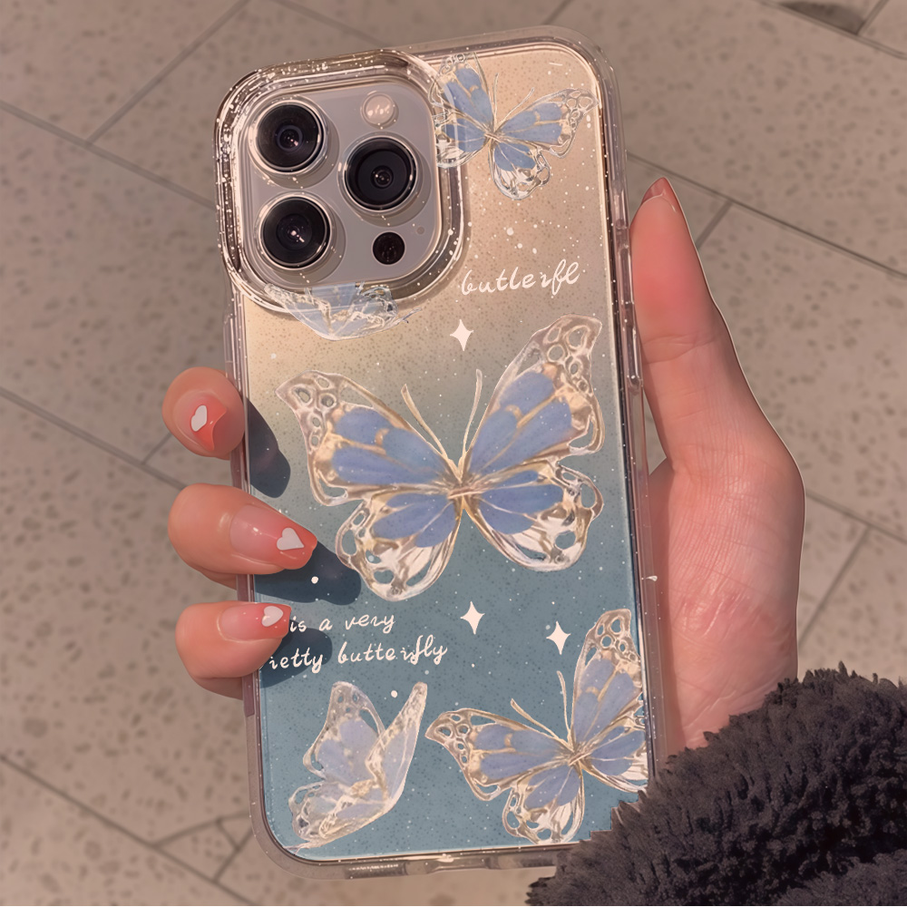 Роскошный синий чехол с бабочк – обзор и цена Phone Cases Popular